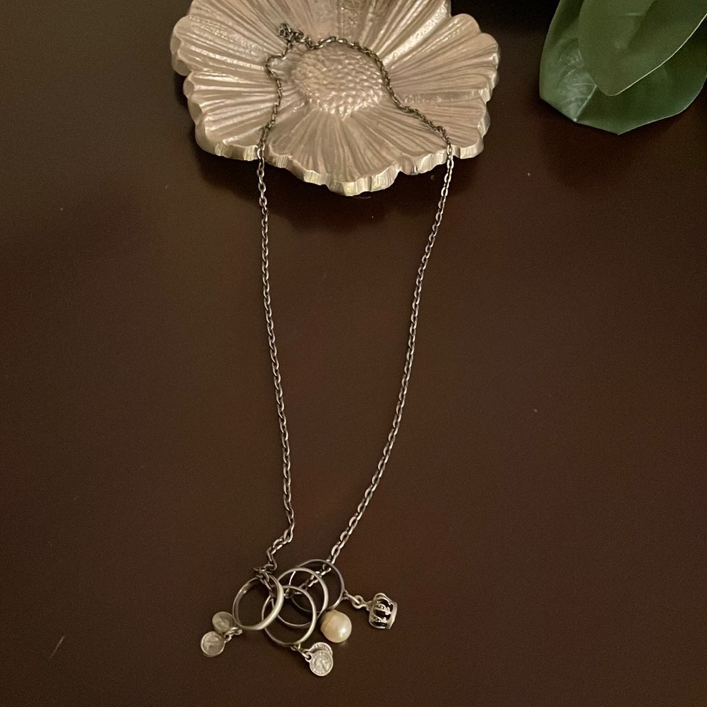 Multi ring drop necklace